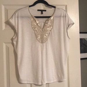 White House black market embellished tee